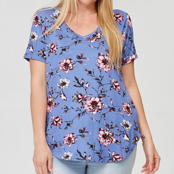 Plus Size V Neck Tee - Picture 1 of 1